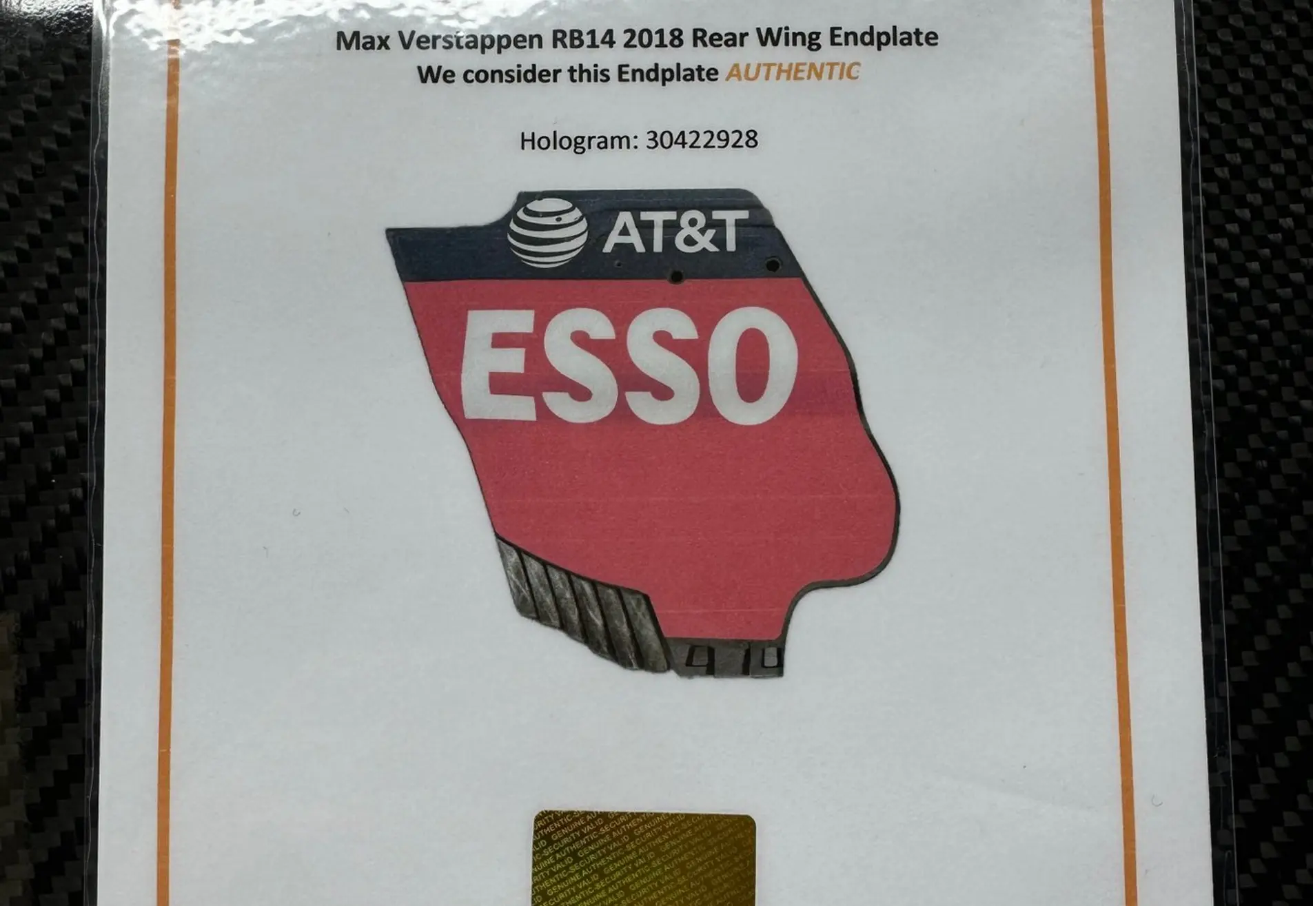 Eindplaat achtervleugel - Red Bull - RB14 2018